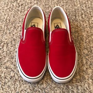 WORN ONCE red Vans